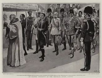 Eine Osterzeremonie am kaiserlichen Hof in Wien